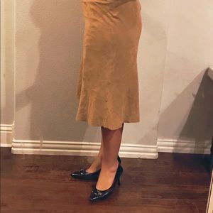 100% goat suede A-like skirt-STUNNING NWT